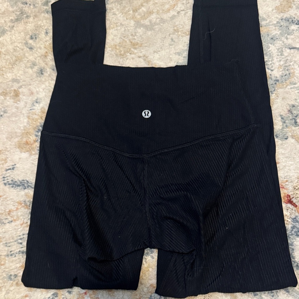 Lululemon Align Ribbed Black Leggings 23” Size 2